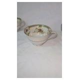 Vintage Teacups & Mugs – Mismatched Floral, Brown Rim & Tree Designs