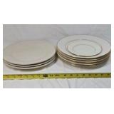 Vintage China Dinner Plates – Gold Rim & Embossed Pattern