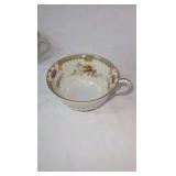 Vintage Teacups & Mugs – Mismatched Floral, Brown Rim & Tree Designs