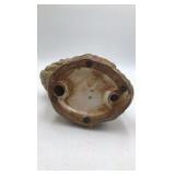 Vintage Chinese Porcelain Figurine Girl Riding Carp Incense Burner Crackle Glaze