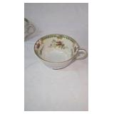 Vintage Teacups & Mugs – Mismatched Floral, Brown Rim & Tree Designs