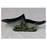 Vintage Hull Woodland Pottery Console Bowl, Basket & Vases