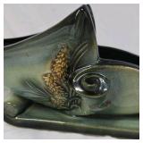 Vintage Hull Woodland Pottery Console Bowl, Basket & Vases