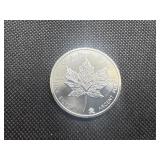 2009 BU SilverCanada Maple Leaf  Coin - 1 Oz. of .9999 Silver