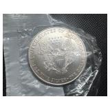 1995 Uncirculated American Silver Eagle in sealed Littleton package