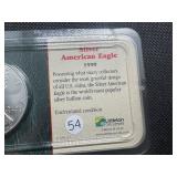 1999 Uncirculated American Silver Eagle in sealed Littleton holder