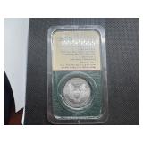 2000 Uncirculated American Silver Eagle in sealed Littleton  holder