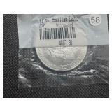 2000 Uncirculated American Silver Eagle in sealed Littleton package