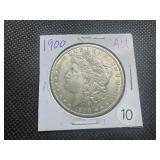1900 Morgan Silver Dollar Marked AU When Purchased