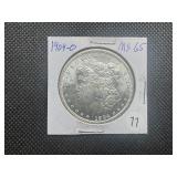 1904-O Morgan Silver Dollar Marked MS65 When Purchased - Nice Mint Luster!!