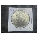 1922 Peace Silver Dollar Marked MS64 When Purchased