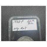 1925 Peace Silver Dollar Marked Gem BU Original Roll When Purchased