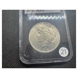 1925 Peace Silver Dollar Marked Gem BU Original Roll When Purchased