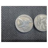 Two "Altered Design" Buffalo Nickels - Nicely carved