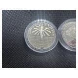 Two Commemorative Silver Dollars: 1986-S Proof Statue of Liberty and 1987-S Uncirculated "We The People"