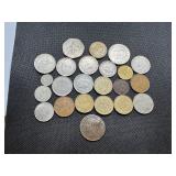 Twenty-two Older Foreign Coins, including one from 1866
