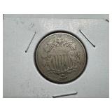 1867 Shield Nickle with Rays
