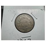 1867 Shield Nickle with Rays