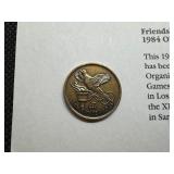 1984 Friendship Medallion of the Olympic Games