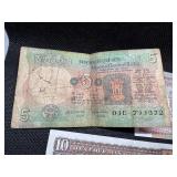 Five Bank Notes from India