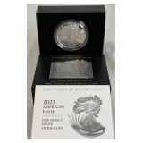 2023 W-American Eagle One Ounce Proof Silver Bullion Coin - original package with COA