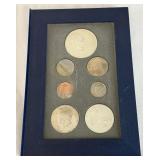 1993 Prestige Bill of Rights/James Madison Silver Proof Set 7 coins - plastic case only, no COA, case is worn with minor damage to coins except silver dollar and silver half dollar
