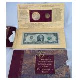1994 The Thomas Jefferson Coinage and Currency Set - original packaging, internal case damaged