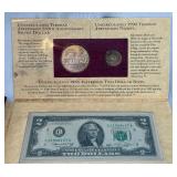 1994 The Thomas Jefferson Coinage and Currency Set - original packaging, internal case damaged