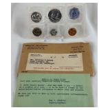 1958 Proof Mint Uncirculated 5 Coin Set (P) - original pacakge with COA and envelope