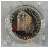 1992 W-White House 200th Anniversary Commemorative Silver Dollar - just the coin in a protective plastic case