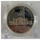 1993 S-Bill of Rights James Madison Proof Silver Dollar - just the coin in a protective plastic case