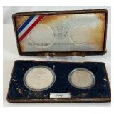 1995 1991-1995 World War II 50th Anniversary Commemorative 2-Coin Proof Set - case is extremely fire damages, no COA, but coins appear to be in good condition