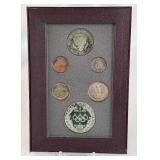 1988 Prestige Olympic Torch Silver Proof Set 6 Coins - plastic case only, no COA, smoke damage on nearly all coins except silver dollar