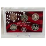 2004 State Quarters Silver Proof Set - original package with COA