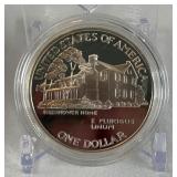 1990 P-Eisenhower Centennial Commemorative Proof Silver Dollar - just the coin in a protective plastic case