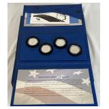 2014 50th Anniversary Kennedy Half Dollar 4 Coin Uncirculated Set - original package with COA