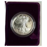 1993 P-American Eagle One Ounce Proof Silver Bullion Coin - original package with COA