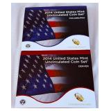 2014 uncirculated P & D us mint coin set OGP (28 coins) - original pacakge with COA and envelope