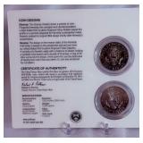 2014 50th Anniversary Kennedy Half Dollar 2 Coin Uncirculated Set - original package with COA