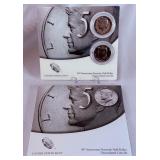 2014 50th Anniversary Kennedy Half Dollar 2 Coin Uncirculated Set - original package with COA