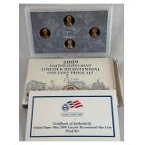 2009 S-Lincoln Bicentennial One Cent Proof Set - original package with COA