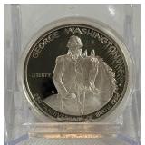 1982 S-George Washington Half Dollar 250th Anniversary Coin uncirculated - coin in cello shrink wrap with cardboard description case