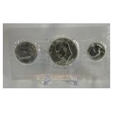 1976 Bicentennial Silver Uncirculated Proof 3 Coin Set - cello wrap