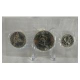 1976 Bicentennial Silver Uncirculated Proof 3 Coin Set - cello wrap