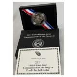 2011 US Army Commemorative Coin Program Proof Clad Half Dollar - original package with COA