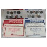 2002 uncirculated P & D us mint coin set OGP (20 coins) - original pacakge with COA and envelope