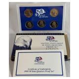 1999 State Quarters Proof Set - original package with COA