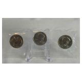 1980 P-D-S Susan B Anthony 3 Coin Dollar Souvenir Set - cello wrap