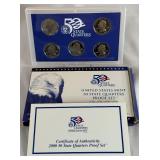 2000 State Quarters Proof Set - original package with COA