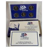 2001 State Quarters Proof Set - original package with COA